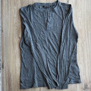 Travis Mathew Charcoal Long Sleeve Henley
